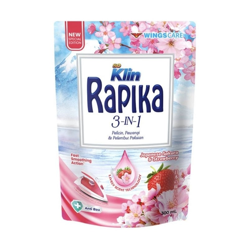Rapika Pelicin, Pewangi & Pelembut Pakaian Refill 300 ml