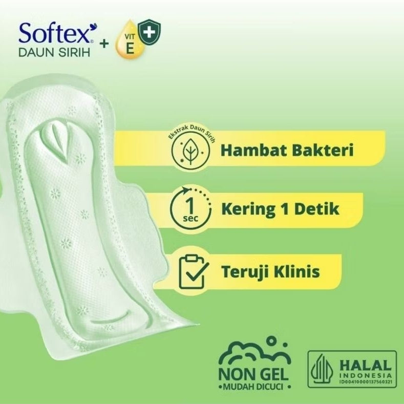 Softex Daun Sirih Pembalut Wanita Wing 23 cm 30 pcs