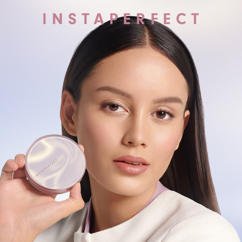 SPECIAL EDITION Instaperfect Skincover Air Cushion SPF 50++++ 11g - Make Up Cushion Foundation Blurring Semi Matte Finish (Real Skin Buildable Coverage, Transferproof, Non Comedogenic)- Bedak Foundation Tahan Lama