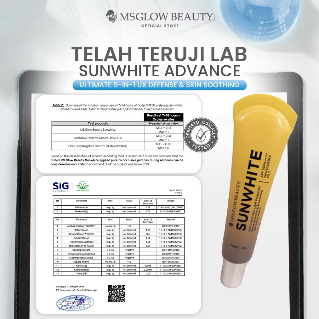 MS GLOW SUN WHITE VIT C - SUN SCREEN