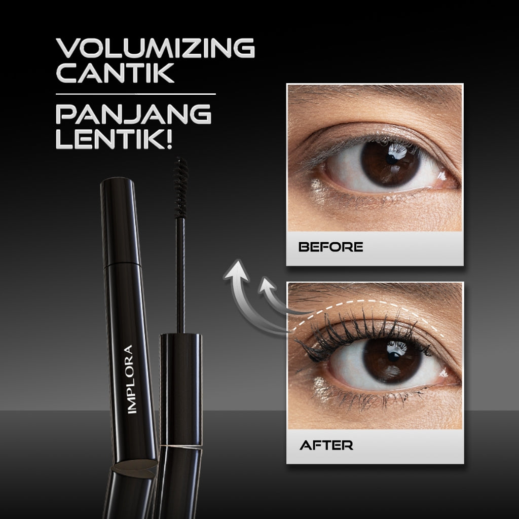 Implora Urban Volume Mascara | Waterproof Maskara | Volumizing & Tahan Lama