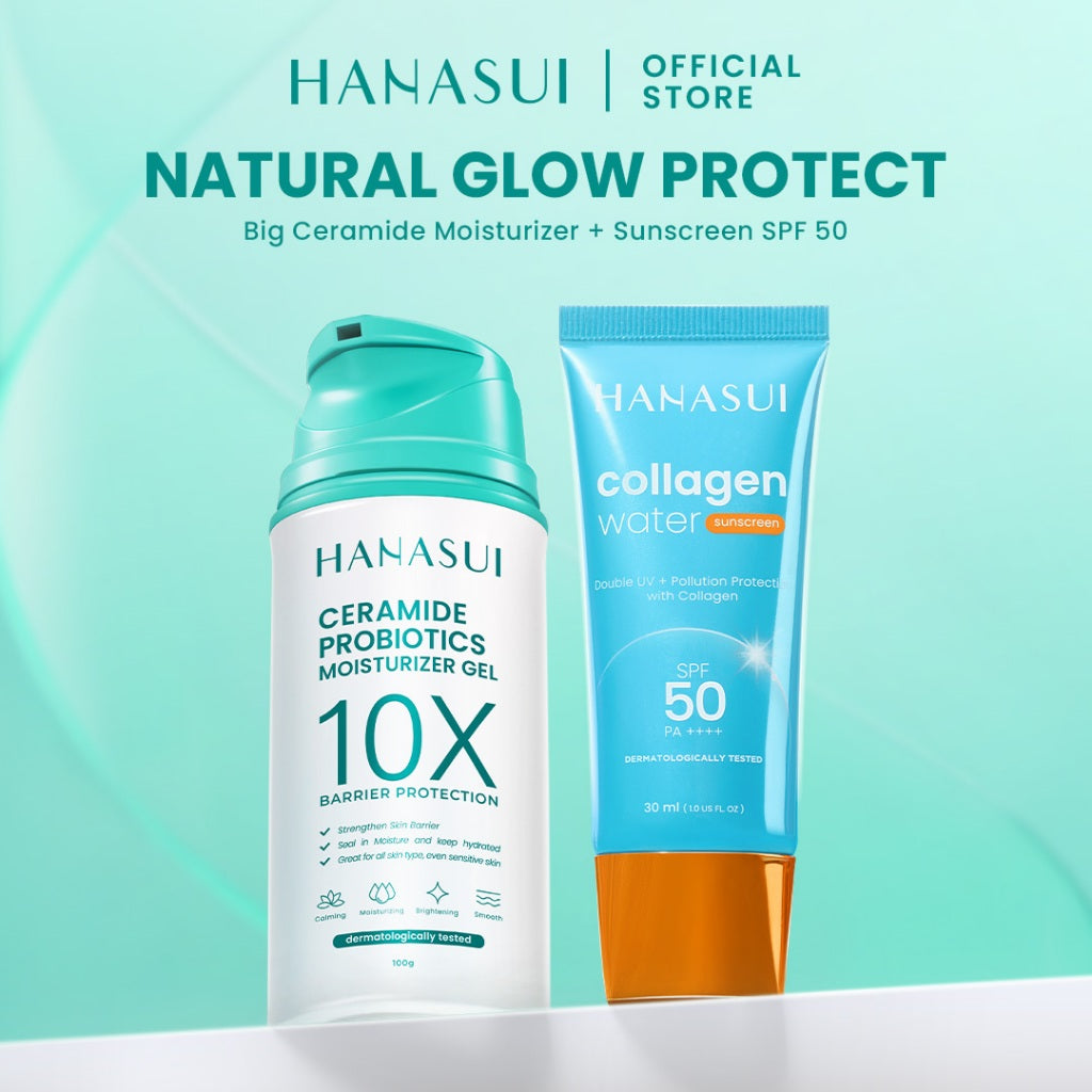 【BIG SIZE】Hanasui Ceramide Probiotics Moisturizer Gel 100ml - Pelembab Ringan Lembap Perbaiki Skin Barrier dan Mencerahkan