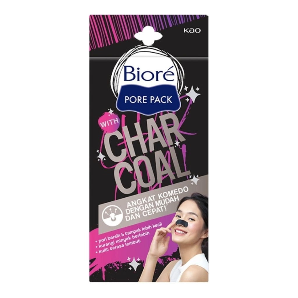 Biore Plester Komedo Charcoal 4 pcs