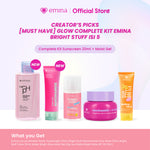 [Creator's PIck] [MUST HAVE] GLOW COMPLETE KIT EMINA BRIGHT STUFF ISI 5 (Micellar Water, Face Wash, Toner, Serum, Moisturizing Cream) Paket Lengkap Cerah Lembap Glowing