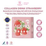 Noera Collagen Drink Strawberry With Birdnest and Safron Extract Improved Formula | Minuman Kolagen Pencerah Badan | Premium Collagen Drink | Colagen Beauty | Noera Kolagen Drink |  Whitening Booster