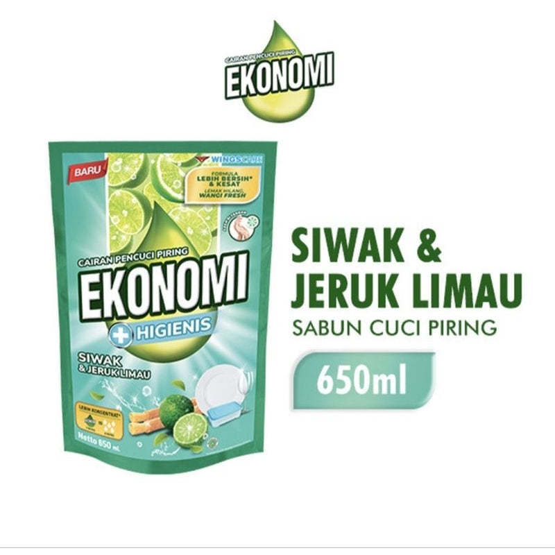 Ekonomi Sabun Cuci Piring Siwak & Jeruk Limau 650 ml