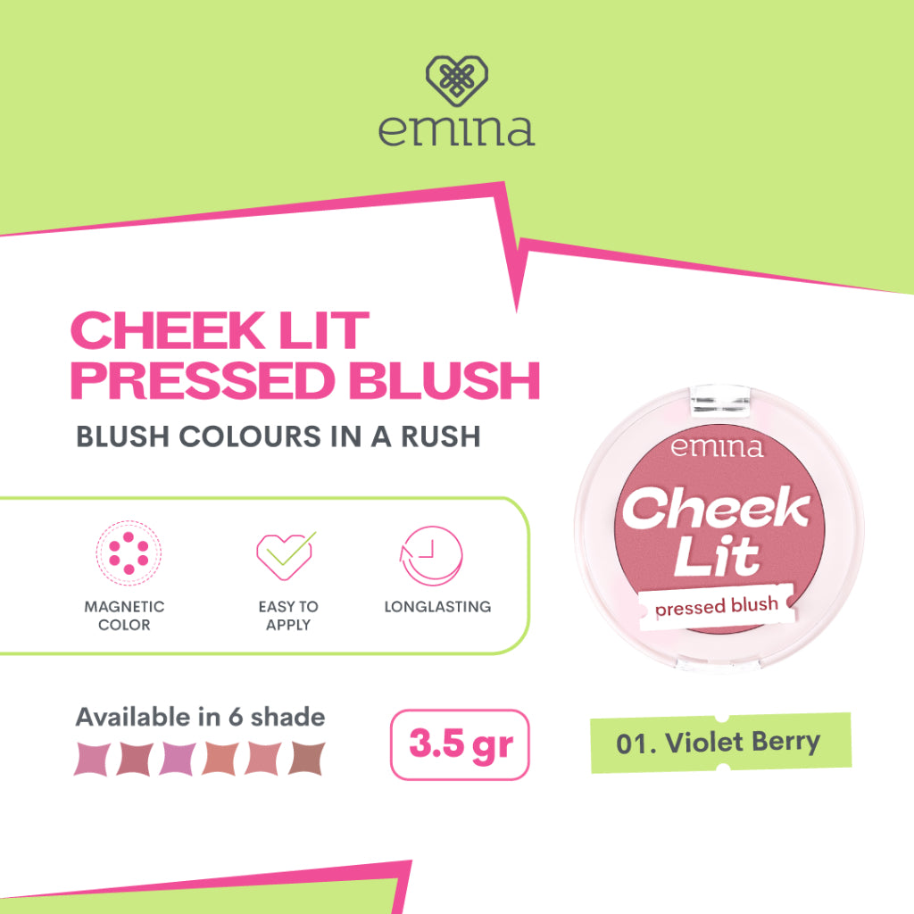 Emina Cheek Lit Pressed Blush x Muzik Tiger 3.5 g - Blush On Padat