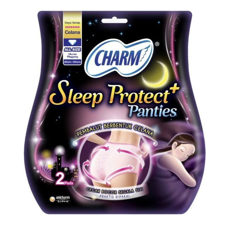 Charm Sleep Protect+ Pembalut Celana Menstruasi Wanita 2 pcs