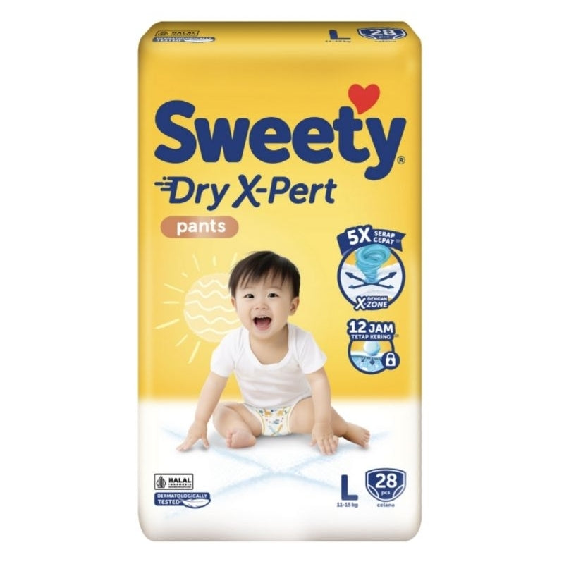 Sweety Bronze Dry X-Pert Popok Celana Bayi L 28 pcs