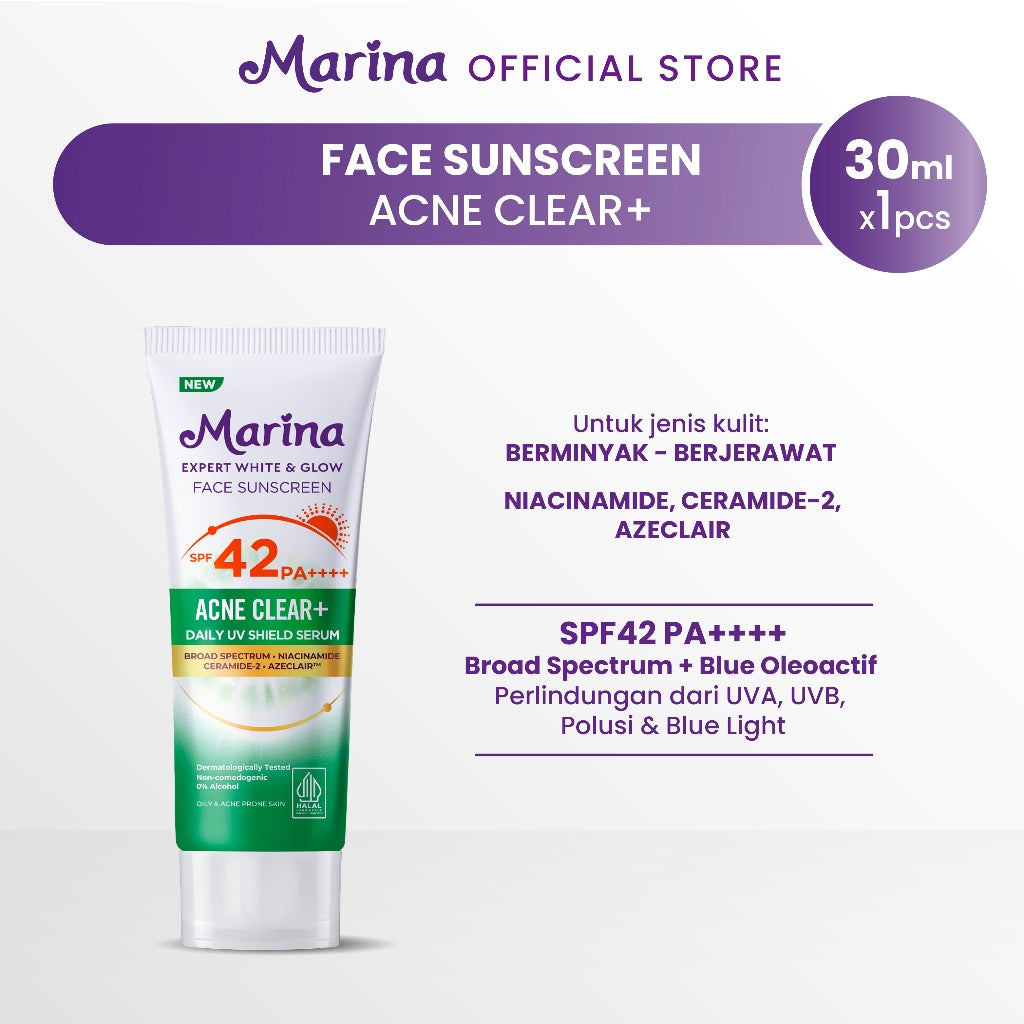 Marina Expert White & Glow Daily UV Shield Face Sunscreen [30ml] - Exp : 03.2027