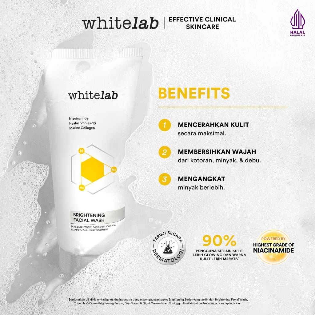 [NEW FORMULA] Whitelab N-Dose+ 2.0 Intensive Brightening Facial - Sabun Pembersih Muka Pencerah Dengan Amino Cleanser Gentle Anti Iritasi (Bpom)