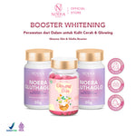 Noera Booster Whitening | 2 Botol Glutha Booster & 1 Botol Glow Me Skin | Improved Formula