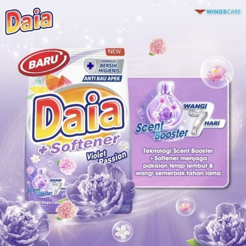 Daia Deterjen Bubuk + Pelembut Pakaian Refill 1.5 kg