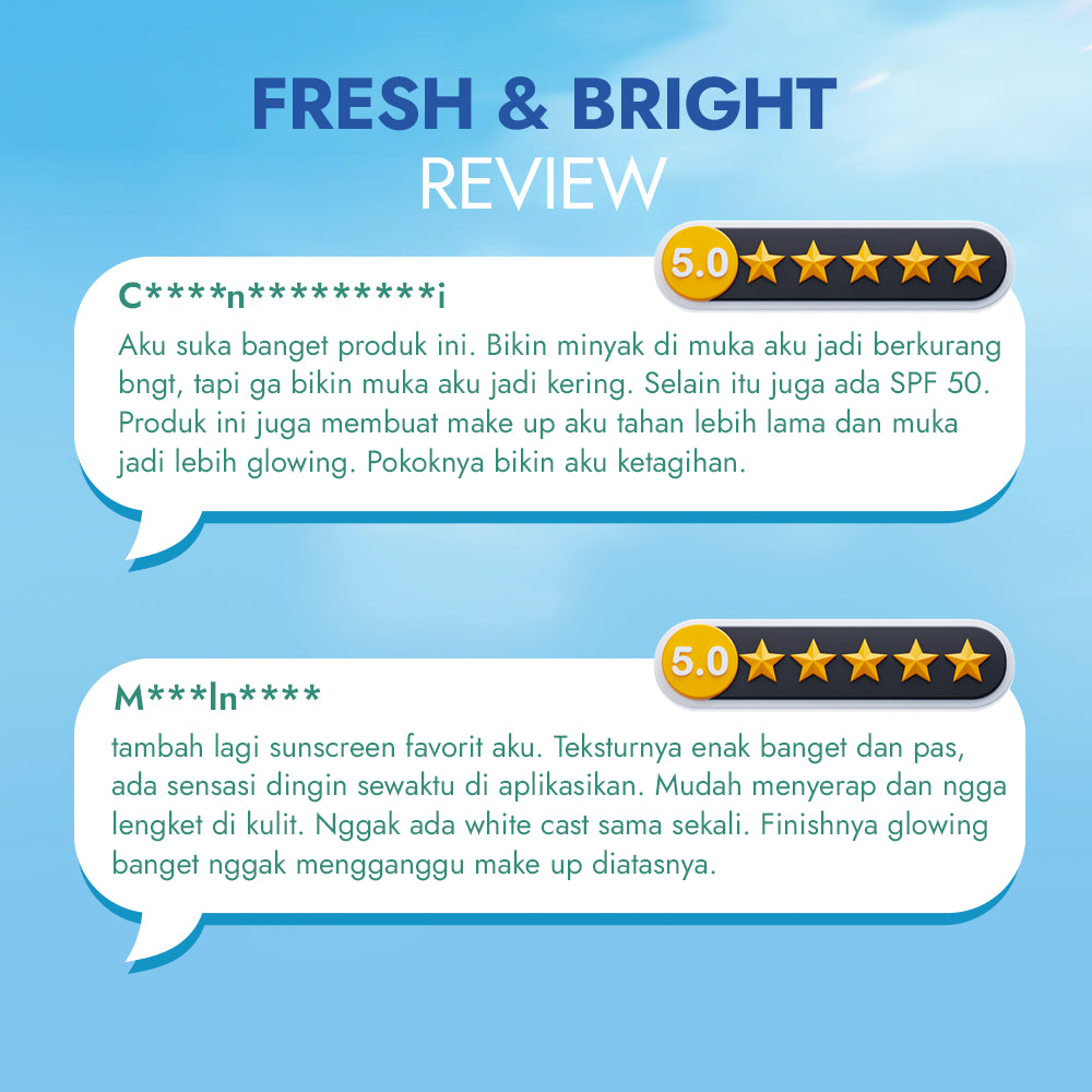 Biore UV Fresh & Bright Skincare Sunscreen 30GR Oil Control Soothing Aloe 30GR SPF 50 PA+++