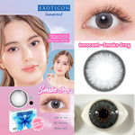 Exoticon Softlens Innocent Series Sepia Brown | Smoke Grey | Soflens Big Eyes | Diameter 16mm