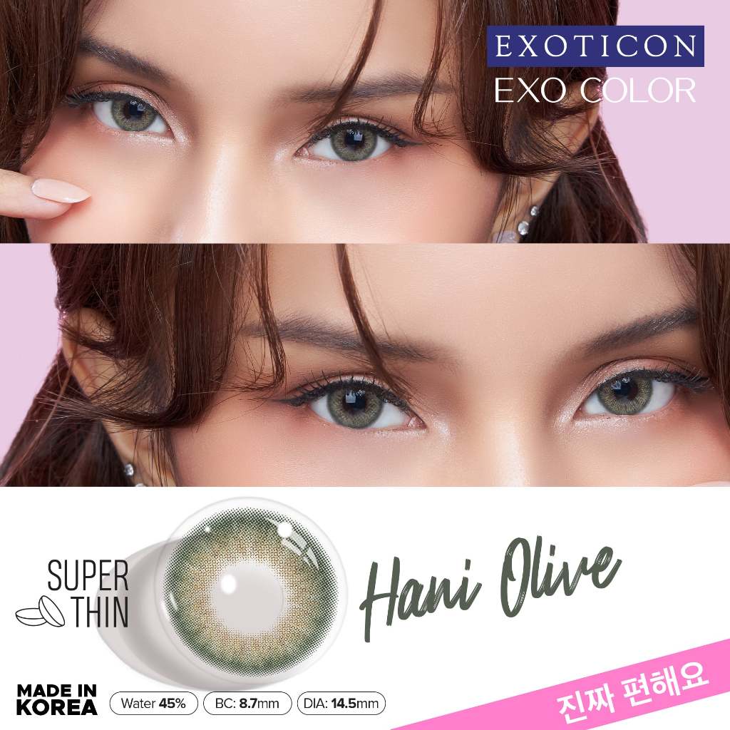 Exoticon Softlens - Exoticon Color - Exo Color Hanni Brown | Hanni Olive | Softlen Minus s/d -10.00