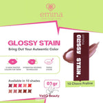 Emina Glossy Stain Lip Tint Bibir Glossy Finish Melembabkan