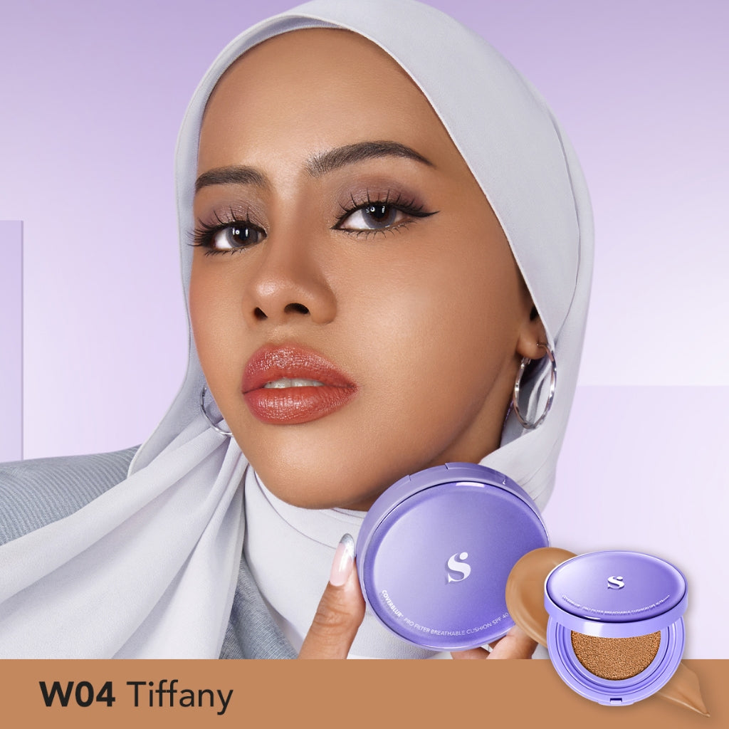 SOMETHINC [2 PCS] CoverBlur Pro Filter Breathable Cushion SPF 40 PA++++ x Forever Stay Comfort Lip Glaze