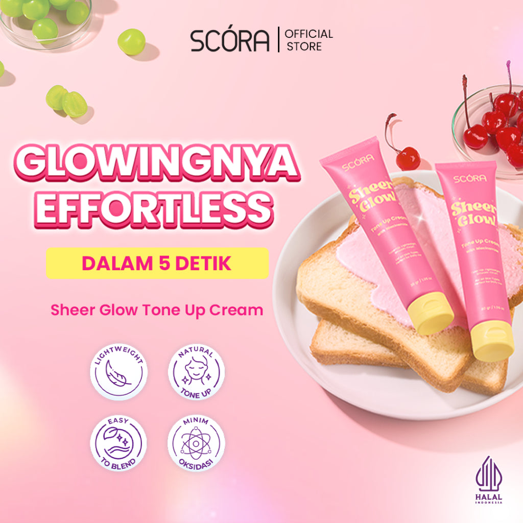 [READY] SCORA Sheer Glow Tone Up Cream 30 Gr