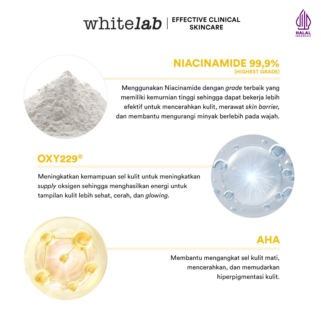 Whitelab Brightening Essence Toner - Pencerah Wajah Anti Kusam & Melembapkan N-Dose+ 2.0