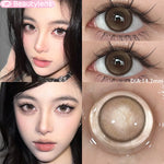 BEAUTYLENS Honeycomb milk tea normal/minus(0.00s/d-8.00) Softlens Lensa Kontak 14.2MM Free Gift