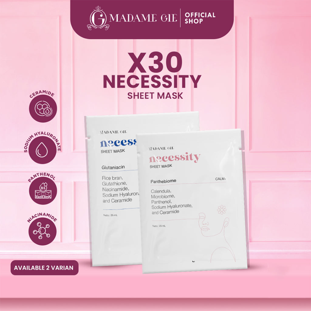 [PRE ORDER] [BUNDLE ISI 30PCS] Madame Gie Necessity Sheet Mask - Masker Perawatan Wajah
