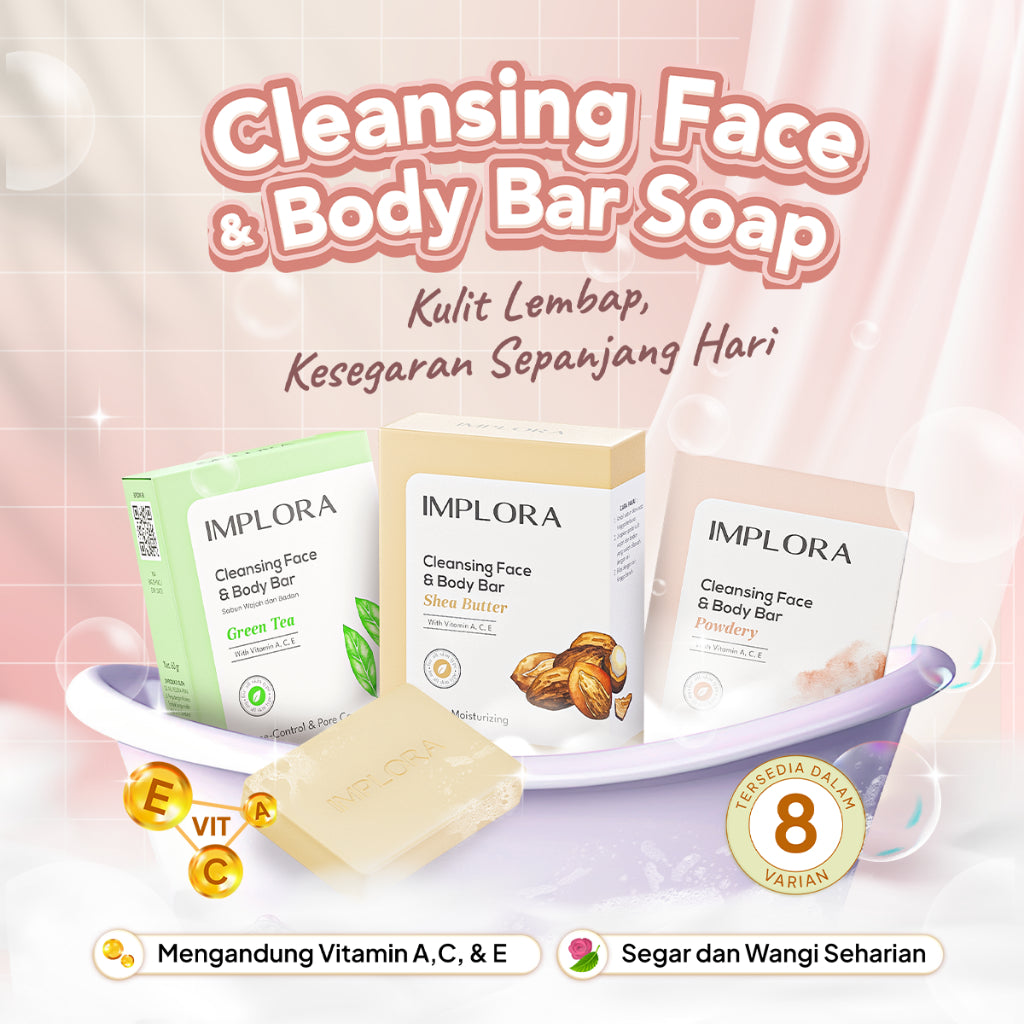 Implora Cleansing Face & Body Bar Soap | Body, Face & Hand Cleanser