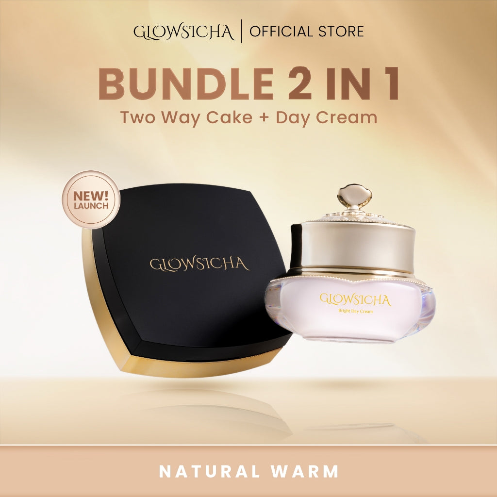 Glowsicha - Velvet Perfect Two Way Cake - Bedak Padat Mencerahkan Menyamarkan Noda Tahan Lama Ringan Glowing Matte Finish Anti Minyak Halus Lembut Cerah Merata Bedak Kulit Berminyak Makeup Harian Compact Powder Foundation