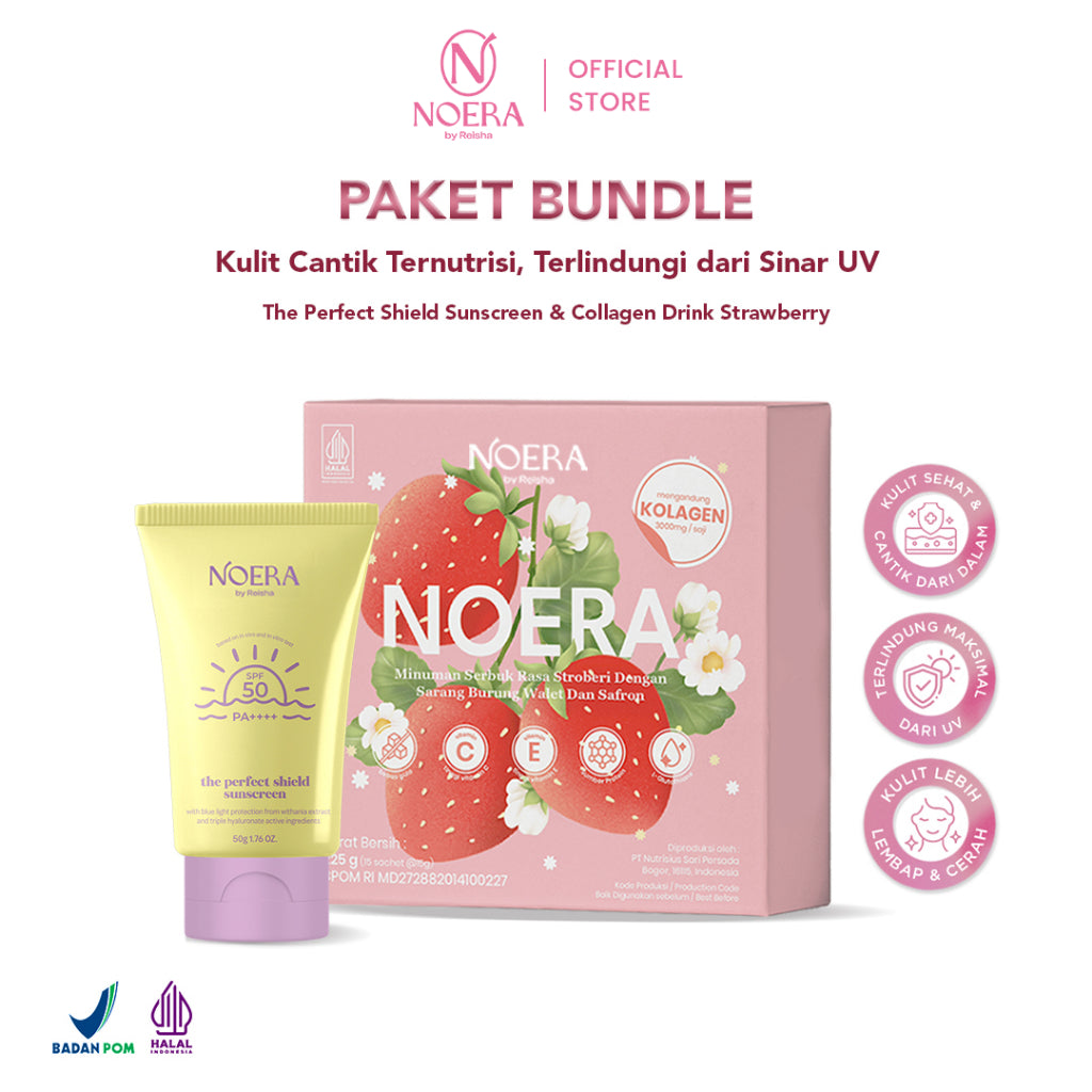 Noera Paket The Perfect Shield Sunscreen & Collagen Drink Improved Formula