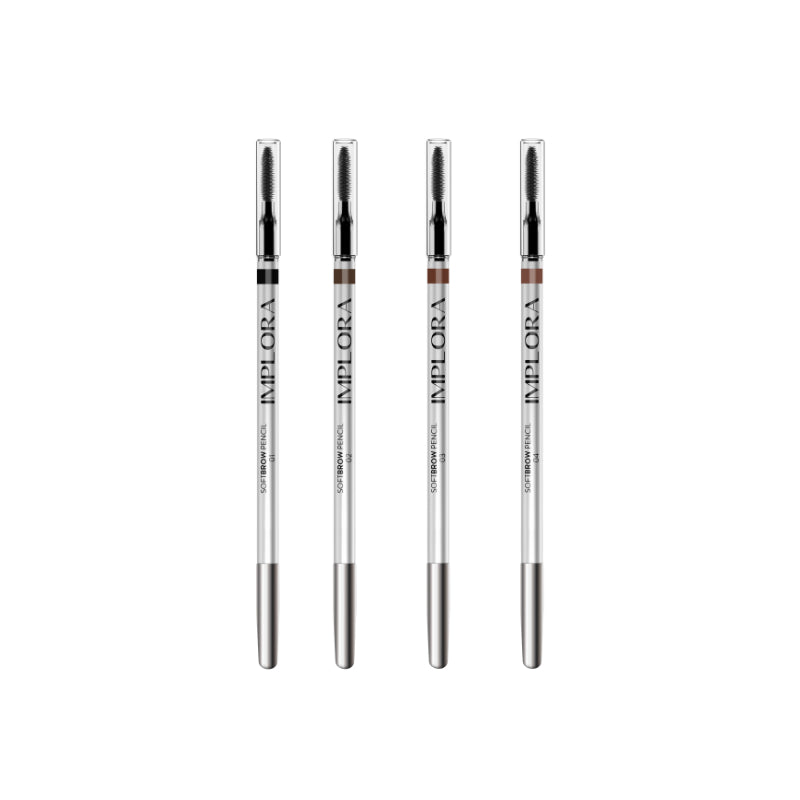 Implora New Softbrow Pencil | Pensil Alis Black Brown Dark Eyebrow | Korean Look