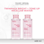 TWINPACK WARDAH Micellar Water 400 ml (Perfect Bright, Nature Daily, Lightening Oil, Acnederm) - Pembersih Make Up Waterproof - - Pembersih Wajah -  Skincare