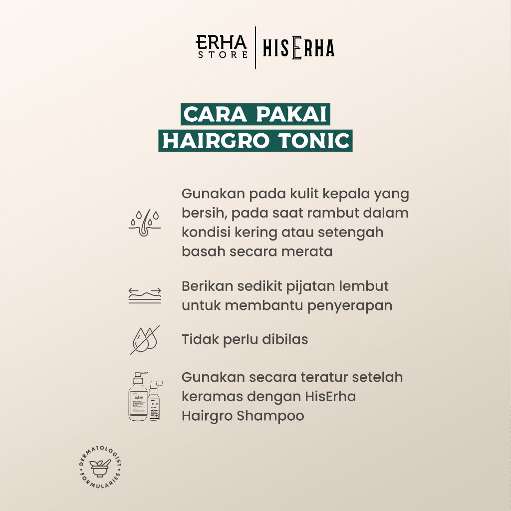 HIS ERHA Twin Flame Hairgro - Tonic Penumbuh Rambut - Hair Tonic Pria