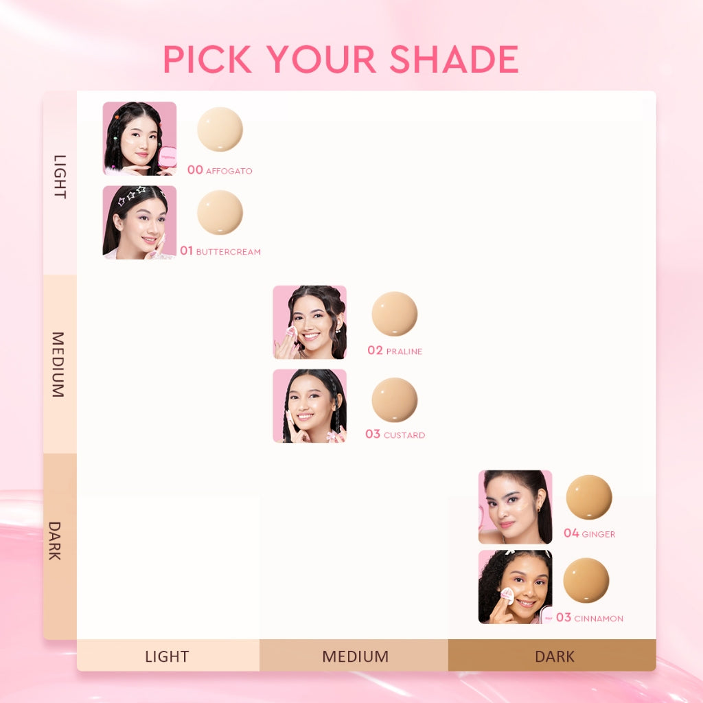 Glad2Glow Perfect Cover Cushion Oil-Control matte  Foundation Waterproof Sweatproof Finish Poreless Cushion Refill BB CC Cream Makeup refill g2glow official store