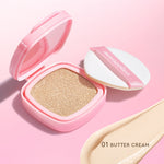 Glad2Glow Perfect cover cushion  Setting  dengan kandungan skincare mencegah kekusaman dan kulit kering sepanjang hari G2G Concealer Foundation Wajah Extract Mencerahkan Lasting refill Compact g2glow official store