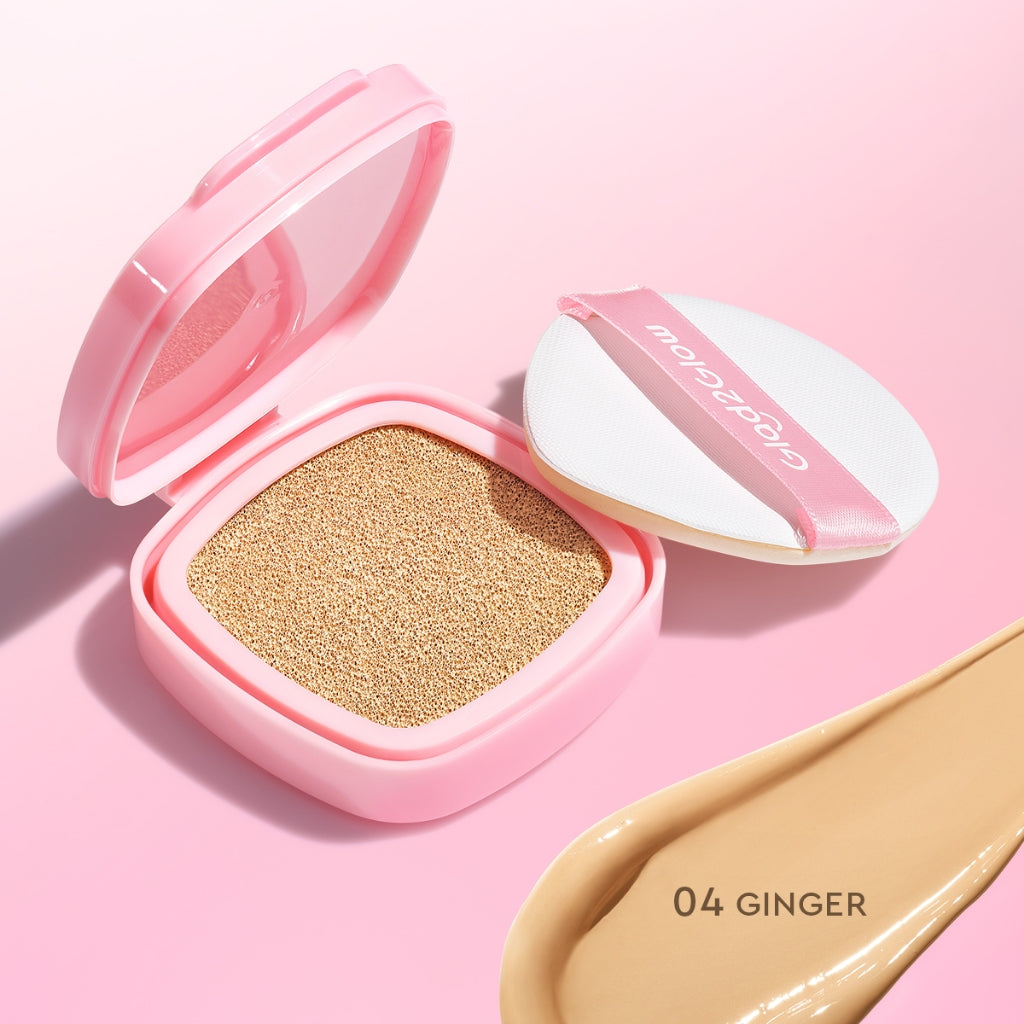 Glad2Glow Perfect Cover Cushion Oil-Control matte  Foundation Waterproof Sweatproof Finish Poreless Cushion Refill BB CC Cream Makeup refill g2glow official store