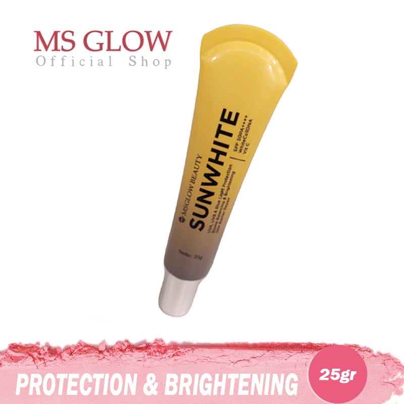 MS GLOW SUNWHITE SPF 50 PA+++ SUNSCREEN KEMASAN BARU