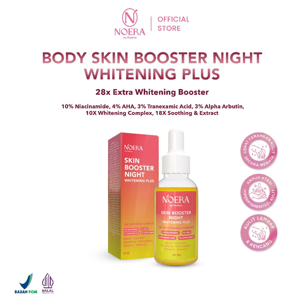 Noera Paket Luxury Express Whitening Booster Night | Whitening Booster Night Vitamin Lotion + Body Skin Booster Night