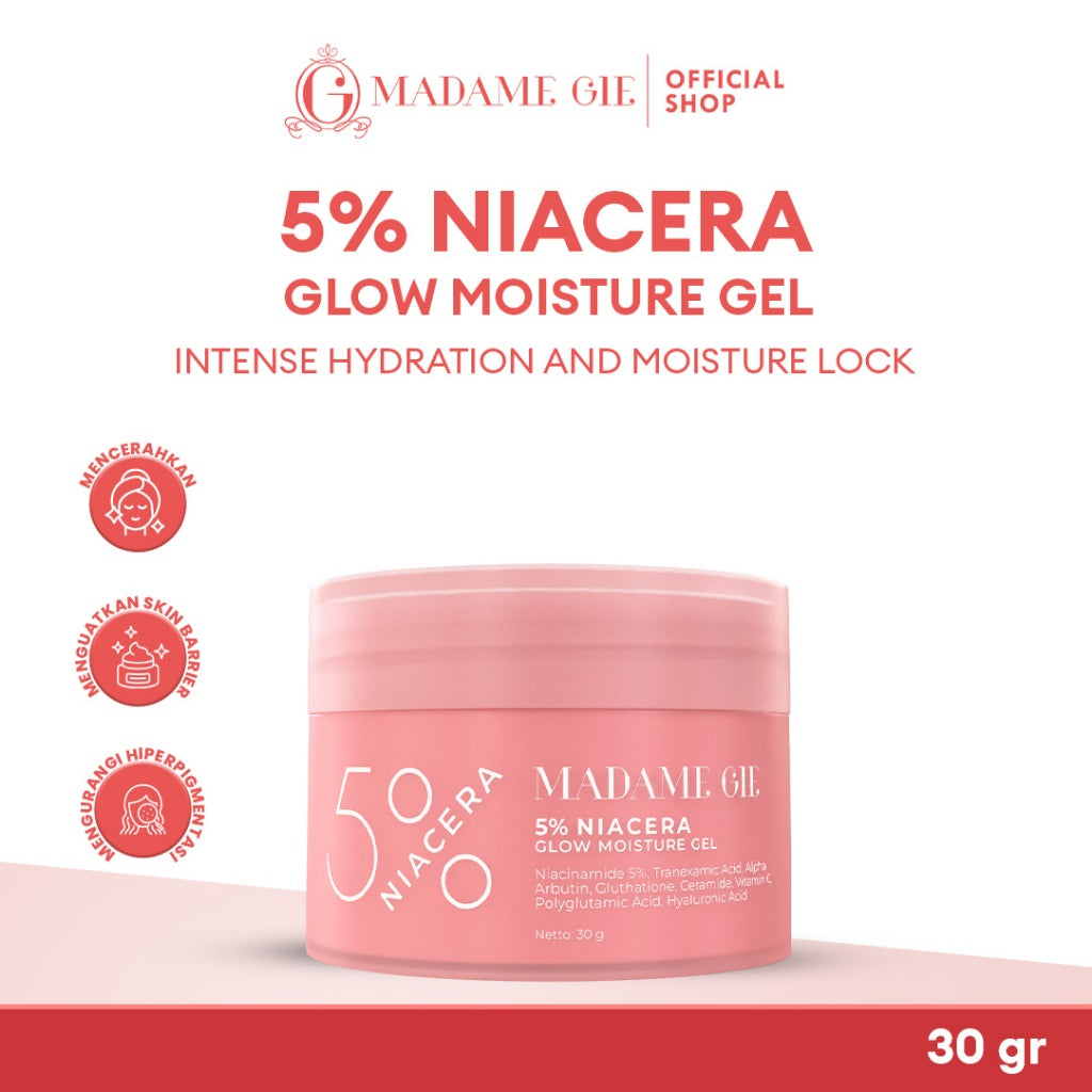 [READY STOCK] Madame Gie 5% Niacera Glow Moisture Gel - Skincare Pelembab dan Pencerah Wajah