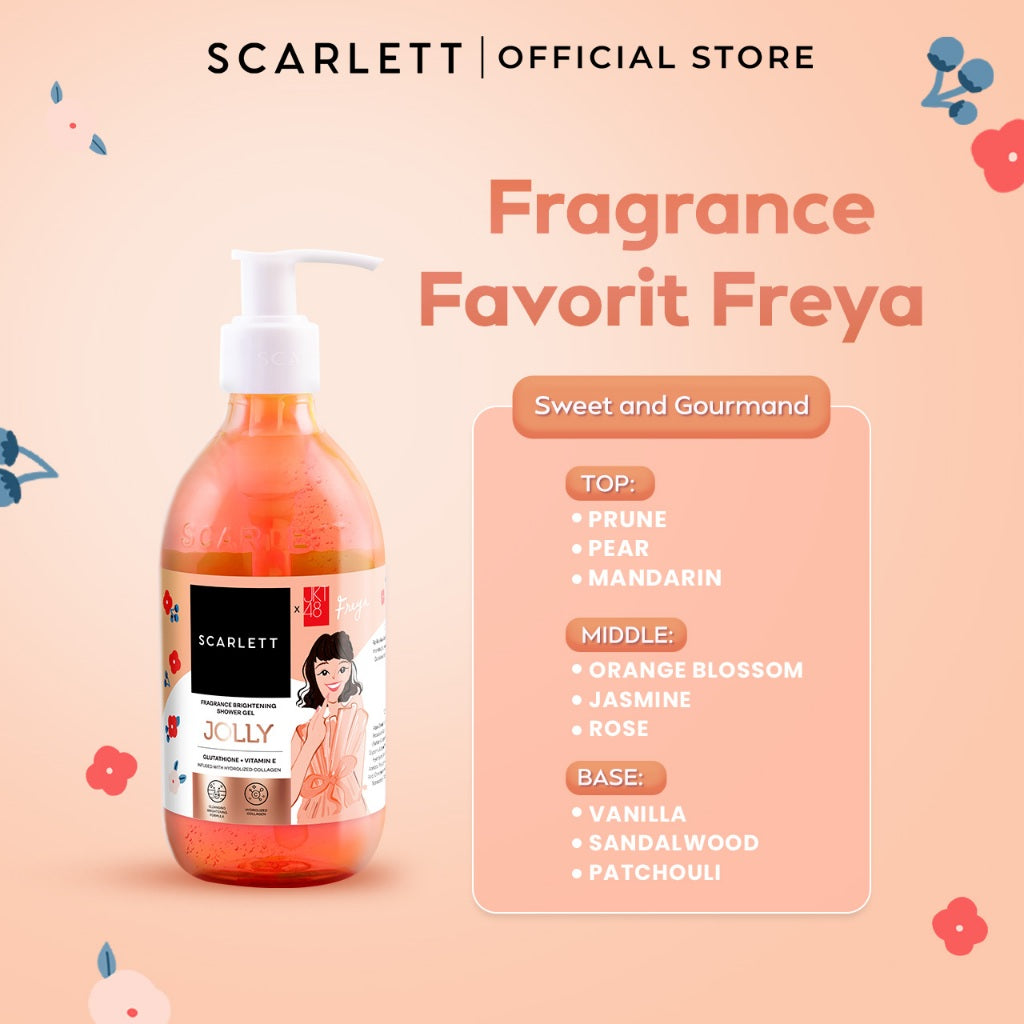 Scarlett Fragrance Brightening Shower Gel Jolly | Body Wash | Sabun Mandi Cair