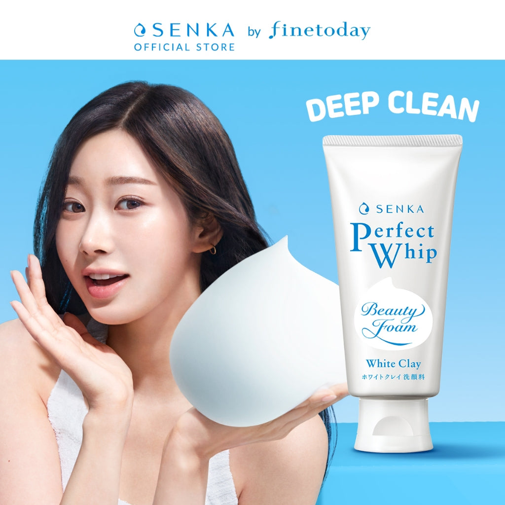 SENKA Perfect Whip White Clay Facial Foam 120gr [FS]