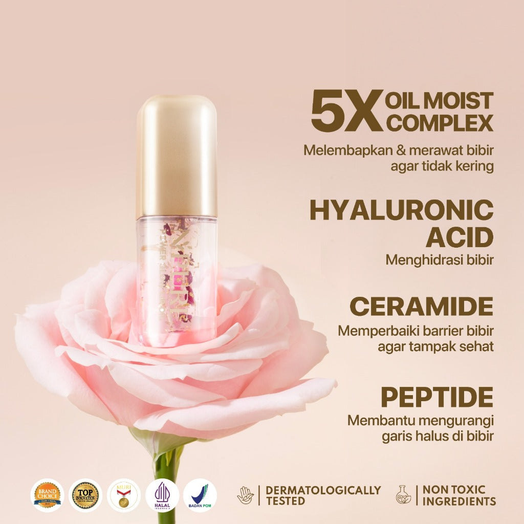 NEW BUNDLE - NPURE Centella Asiatica Flawless Matte Power Cushion + Power Glow Lip Oil Rose Pink Marigold Peach / Set Makeup / Daily Use / Makeup Harian / Makeup kulit Berjerawat / Makeup Bibir Kering