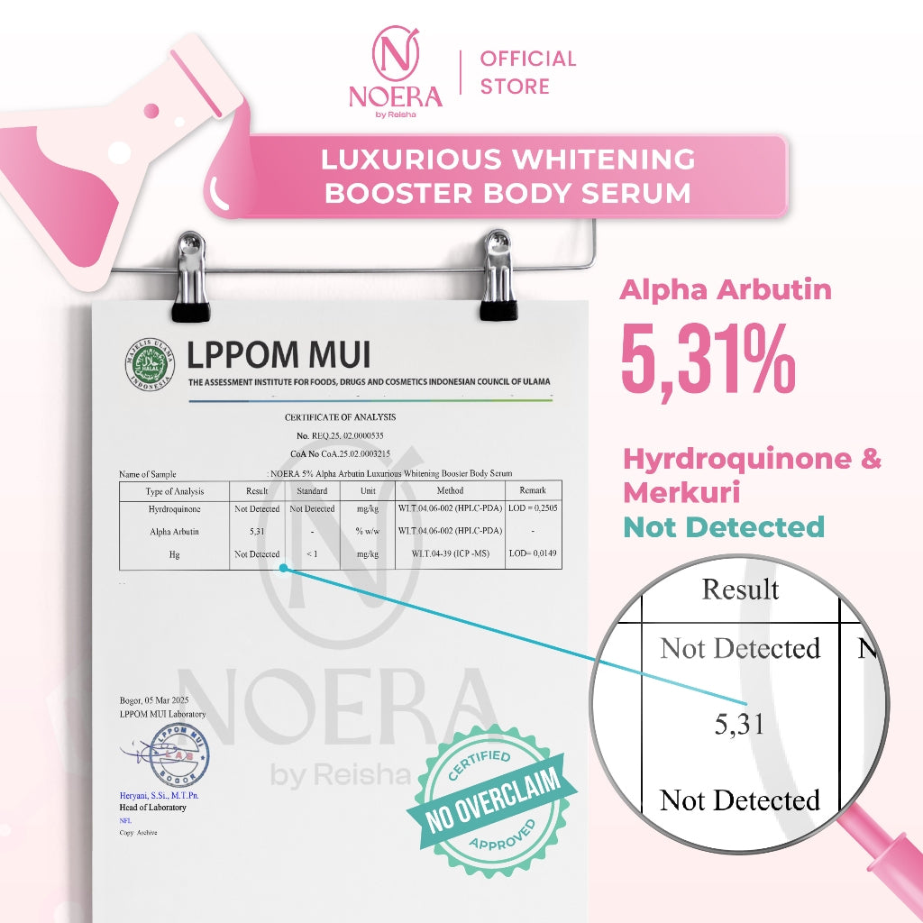 Noera 5% ALPHA ARBUTIN Luxurious Whitening Booster Body Serum Essence