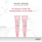 TWINPACK Wardah UV Shield Airy Smooth, Acne Calming, Aqua Fresh, Essential, Tone Up, Physical Sunscreen - Skincare