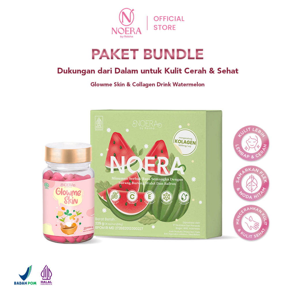 Noera Paket Collagen Drink & Glow Me Skin | Improved Formula