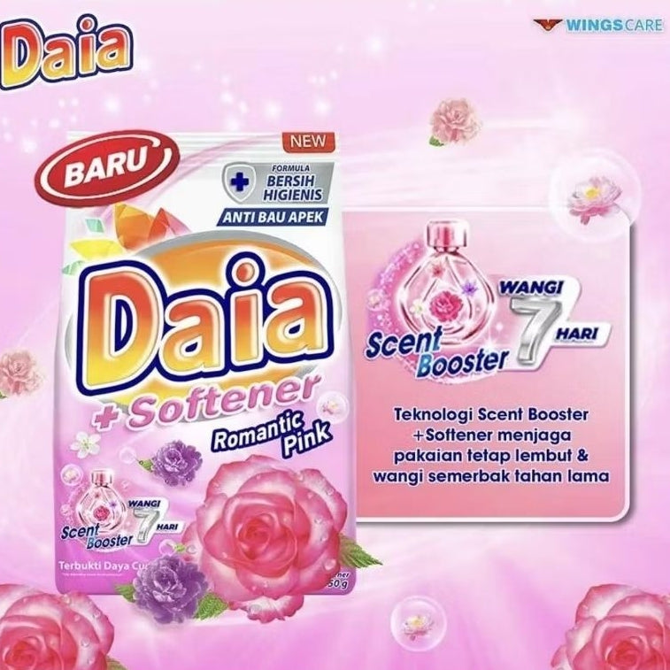 Daia Deterjen Bubuk + Pelembut Pakaian Refill 1.5 kg