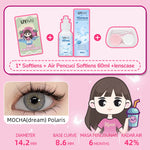 [Beli 1 Gratis 2 Hadiah] UYAAI Softlens Normal 14.00-15.00mm 1Pasang Softlens+120ML Air Pencuci Softlens+Lenscase