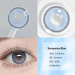 Mysticeyes Softlens 1 pasang lensa kontak warna diameter 14.0 MM normal soflen Blue