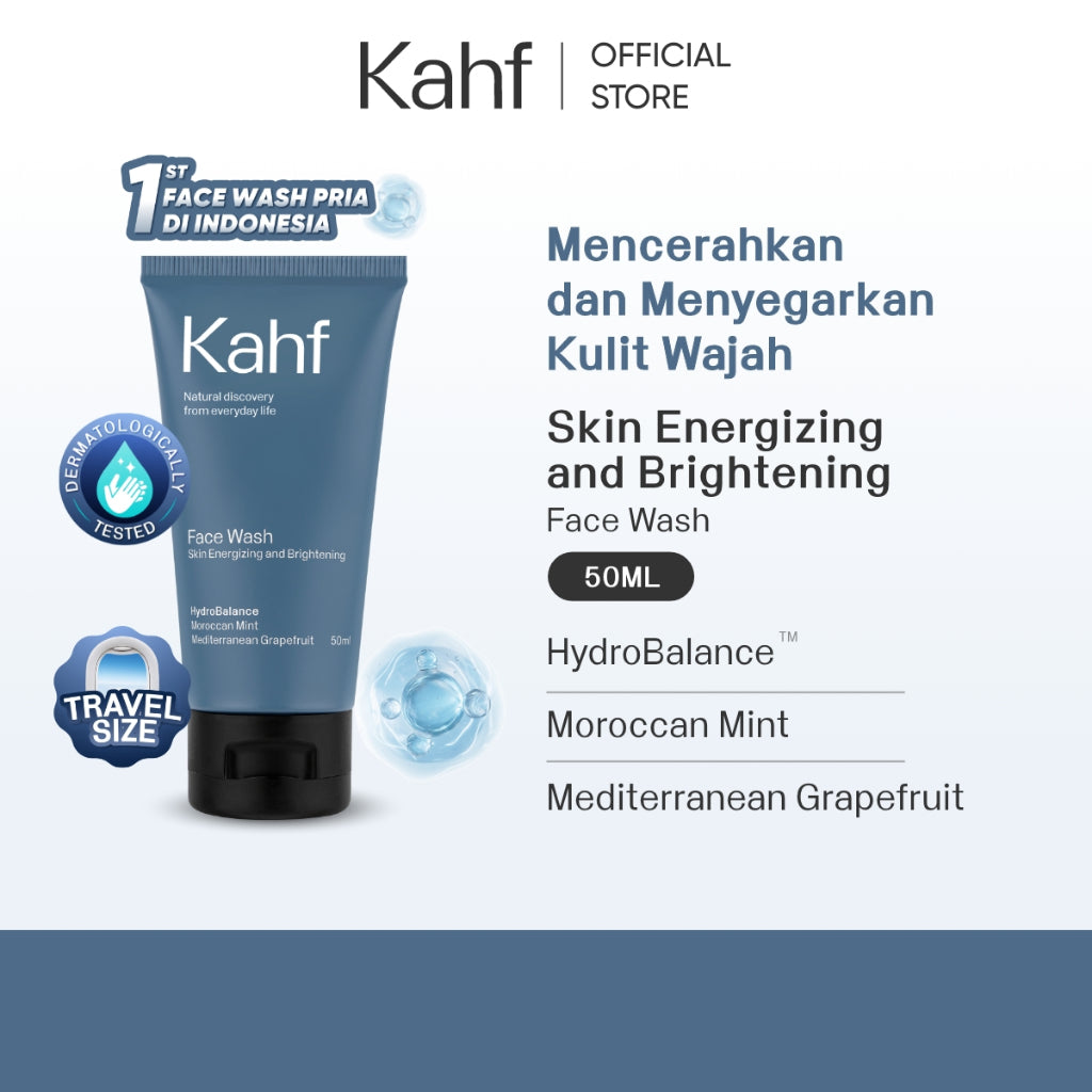 [TINTINTINWIN'S PICKS] Kahf Face Wash Skin Energizing and Brightening 50 ml - Sabun Cuci Muka Pria untuk Mencerahkan Wajah