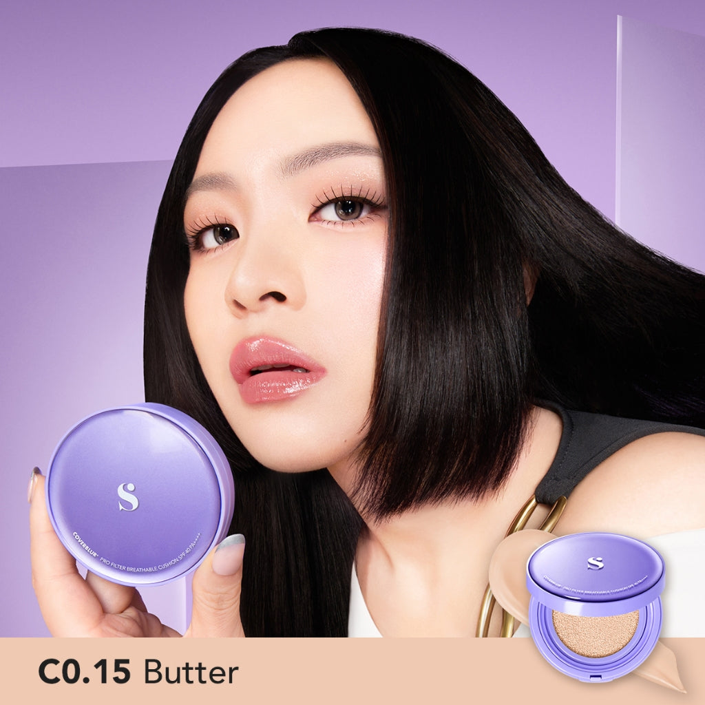[BUNDLE HEMAT] SOMETHINC Coverblur Pro Filter Breathable Cushion SPF 40 PA++++ x Ceraplump Tinted Lip Balm SPF25 PA++++