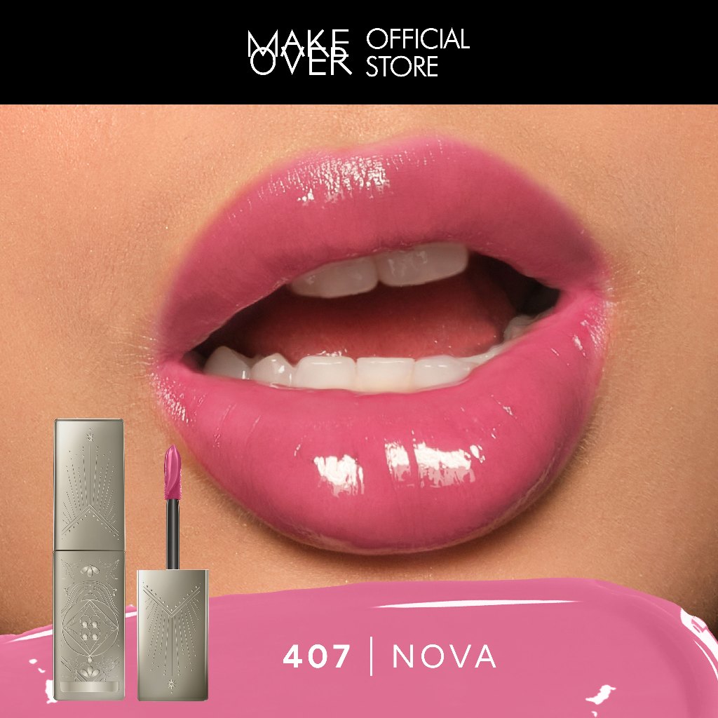 [SPECIAL 11.11] MAKE OVER Glassy Lip Lacquer X Hian Tjen - Lip Gloss LipTint Lipcream Lip Cream Lipstick Lipstik Make Up Pigmented BEST SELLER Long Lasting Somethin Time Less w Maybe Euphoria